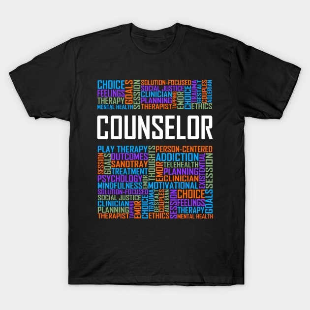 Counselor Words T-Shirt by LetsBeginDesigns